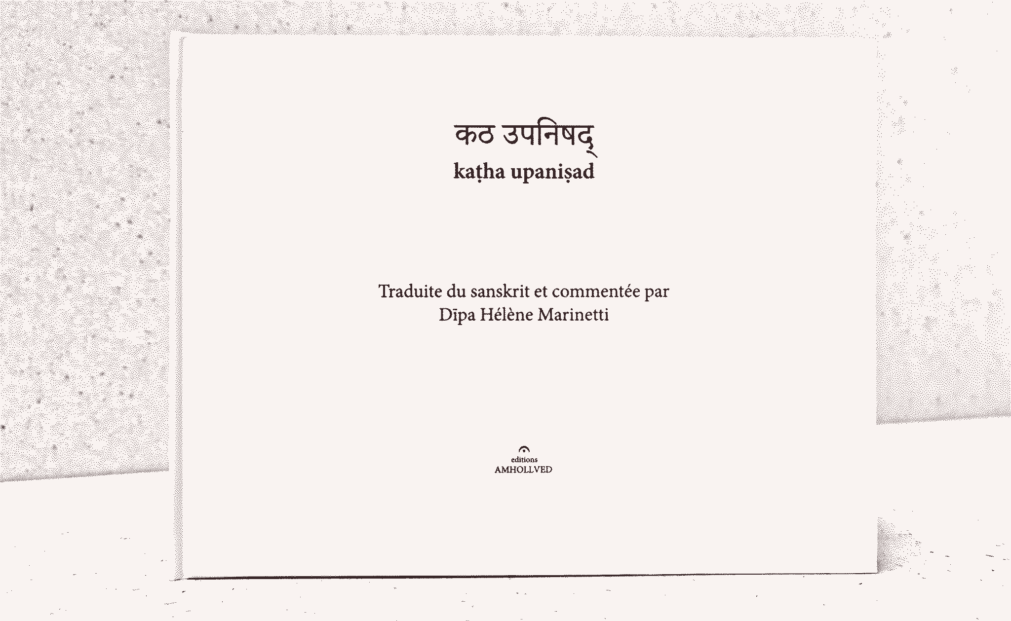 Collection Jnanamarga La Kaṭha Upaniṣad Couverture Du Livre 1